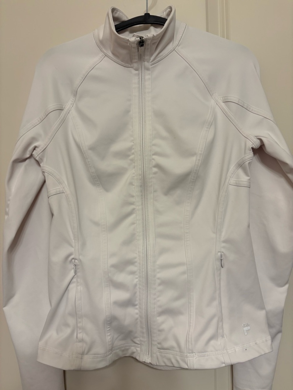 FILA Sport Women's White Full Zip Activewear Jacket S Polyester Spandex’s